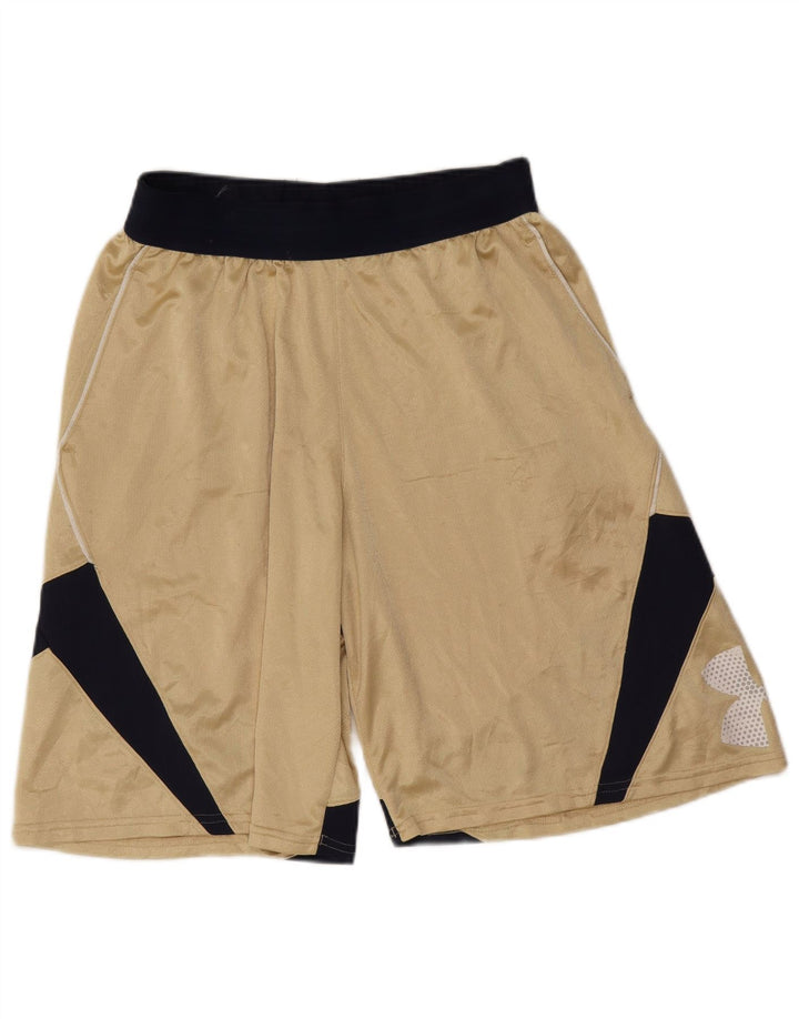 Under Armour Hombre Pantalones cortos deportivos con estampado grande Poliéster color block dorado