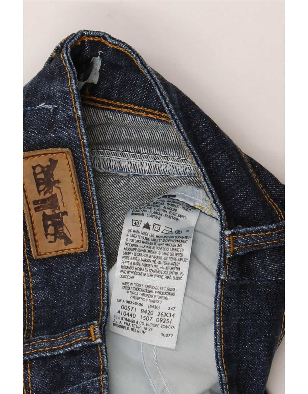 Levi's Mujer 571 Slim Jeans W26 L26 Algodón Azul