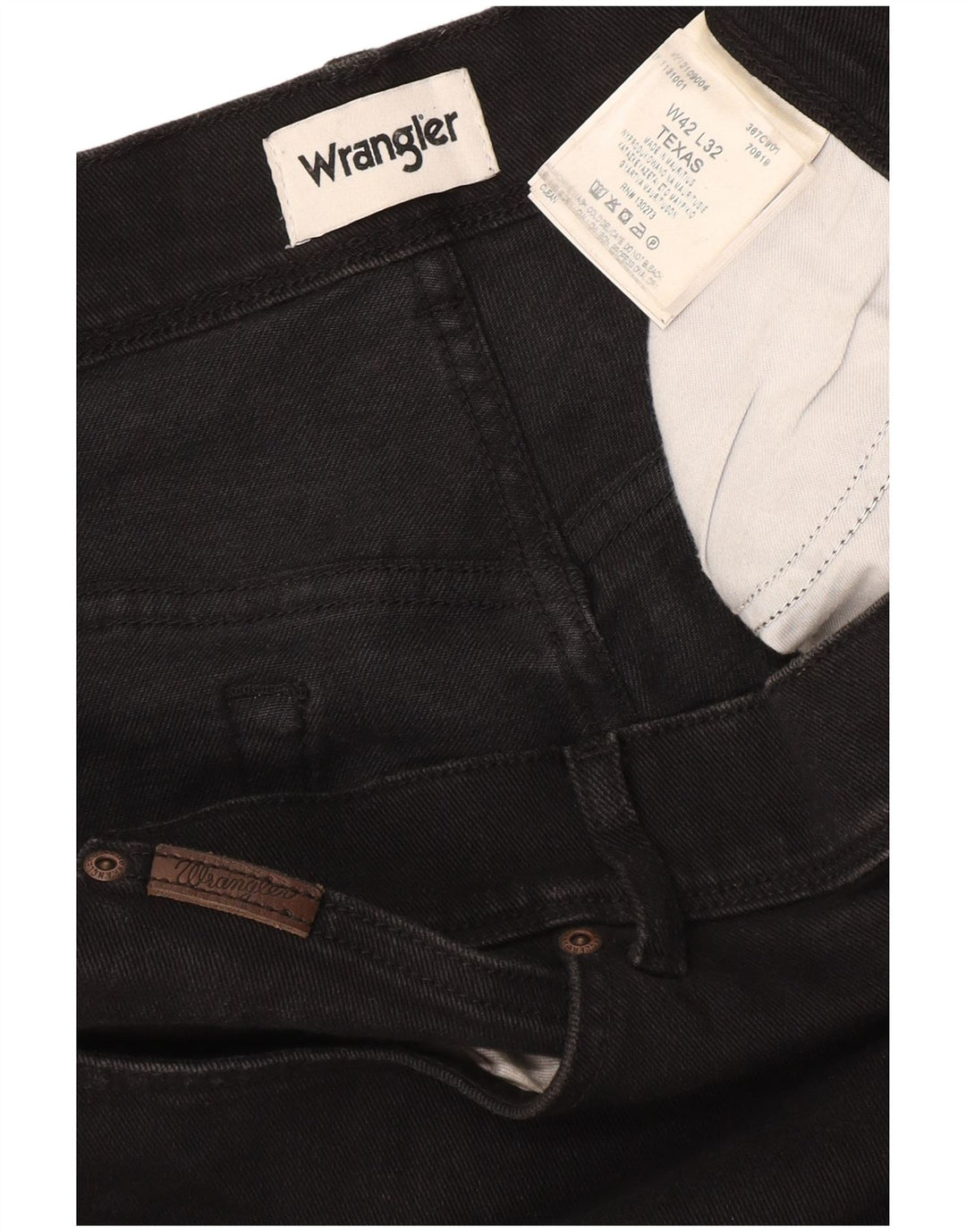 Wrangler Vaqueros rectos Texas para hombre W42 L32 Algodón negro