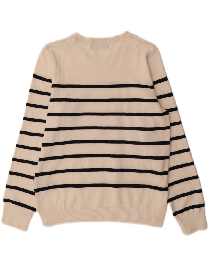 Marks & Spencer Jersey con Cuello Barco para Mujer UK 40 Mediano Rayas Blancas