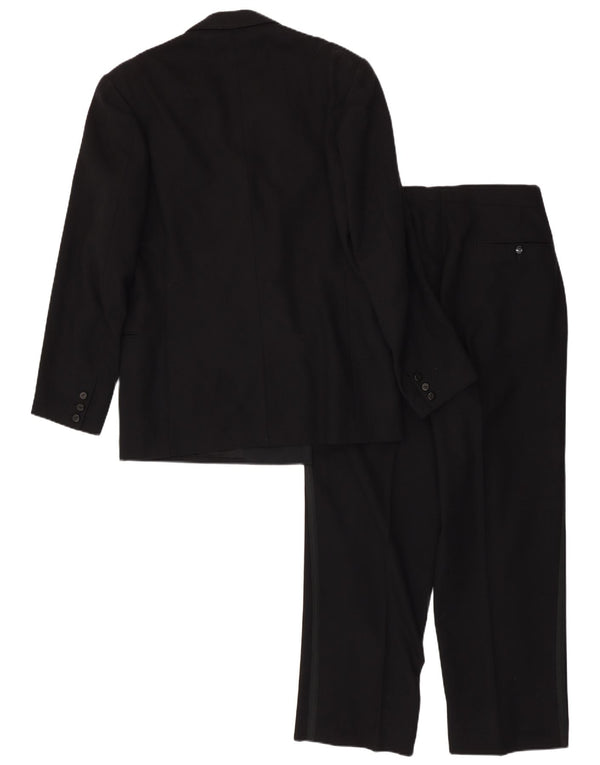Vintage hombres doble pecho traje de 2 piezas pequeño W28 L28 negro