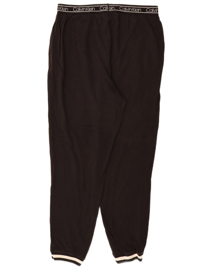 CALVIN KLEIN Pantalones de chándal con estampado gráfico para hombre Joggers Large Black Cotton