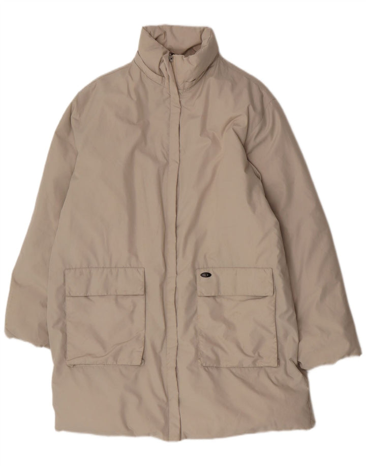 Sergio Tacchini Abrigo acolchado para mujer IT 46 Poliéster beige grande