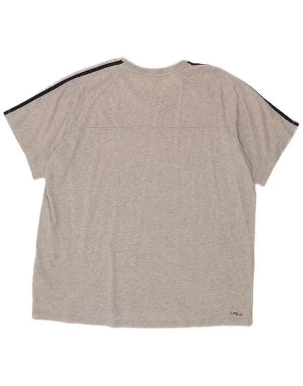 Adidas - Camiseta para hombre, talla 2XL, algodón moteado gris