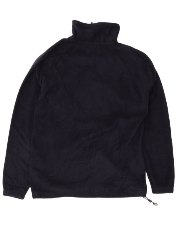Kappa Hombre Zip Neck Fleece Jumper Small Azul Marino Poliéster Deportes