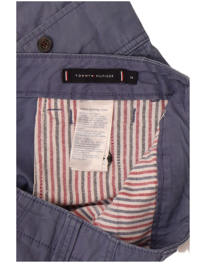 Tommy Hilfiger Shorts Cargo para Hombre W34 Grande Algodón Azul Marino