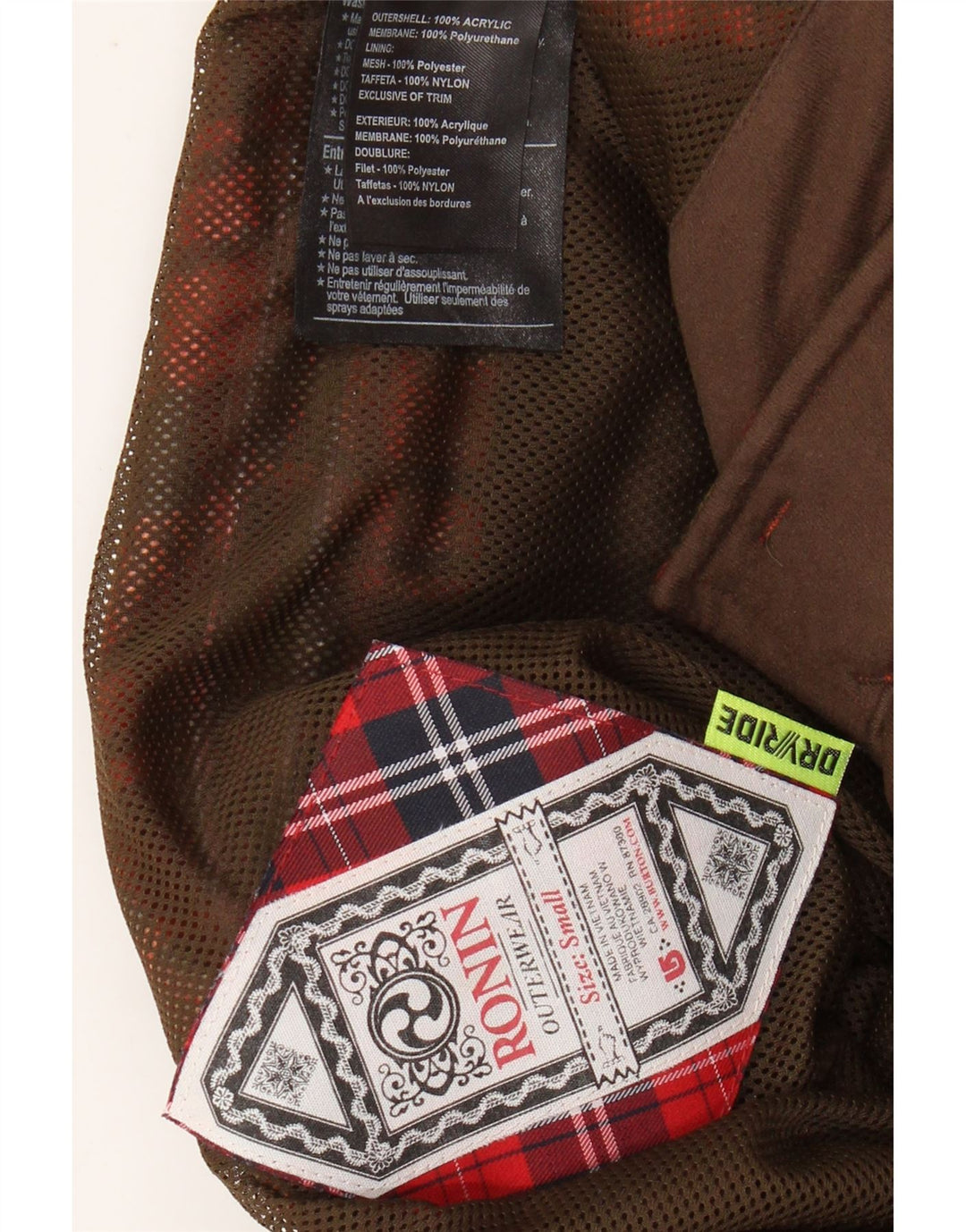 VINTAGE Hombres Bootcut Cortavientos Pantalones Pequeños W29 L32 Rojo Check Acrílico