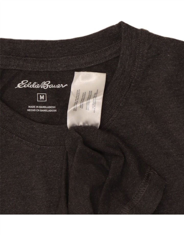 EDDIE BAUER Camiseta Hombre Manga Larga Algodón Gris Medio