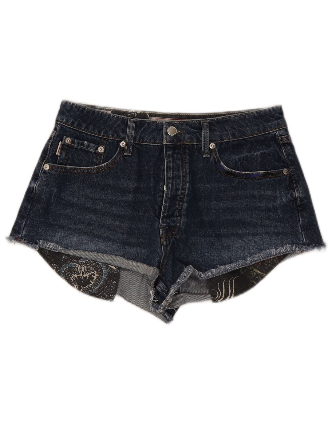 Shorts Vaqueros Superdry Mujer W28 Algodón Azul Marino Medio
