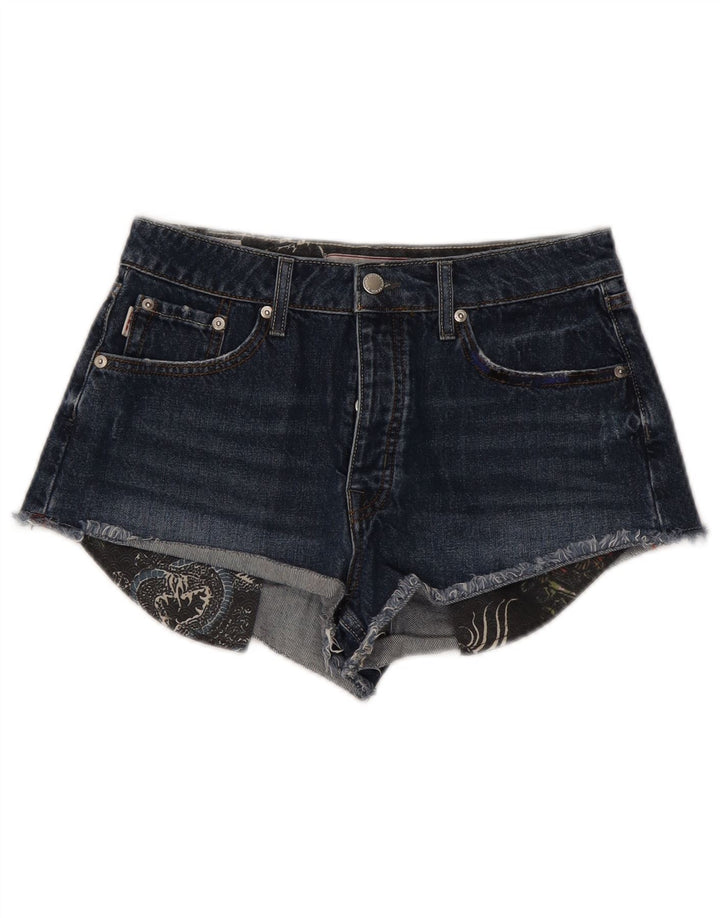 Shorts Vaqueros Superdry Mujer W28 Algodón Azul Marino Medio