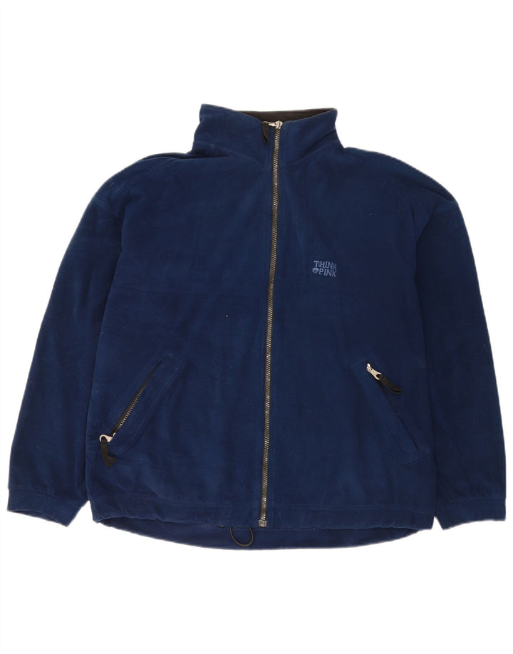 Think Pink Chaqueta polar para hombre UK 40 Grande Poliéster azul marino
