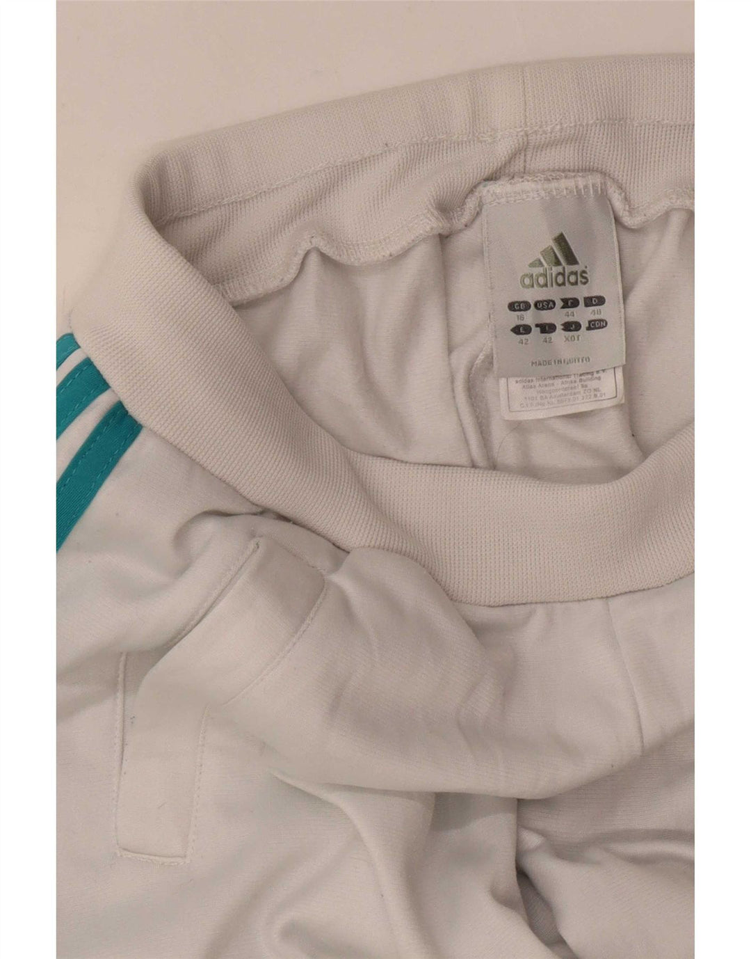 Adidas - Pantalones de chándal para mujer, talla 40, poliéster blanco grande