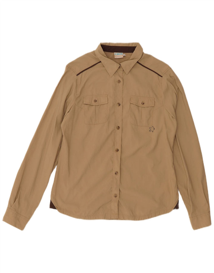 BRUGI Camisa de mujer UK 46 Large Beige Poliamida