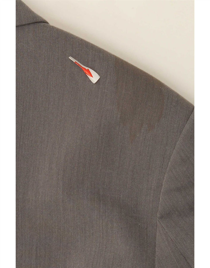 Zara Mujer Chaqueta Blazer Extragrande De Doble Botonadura UK 10 Small Gris
