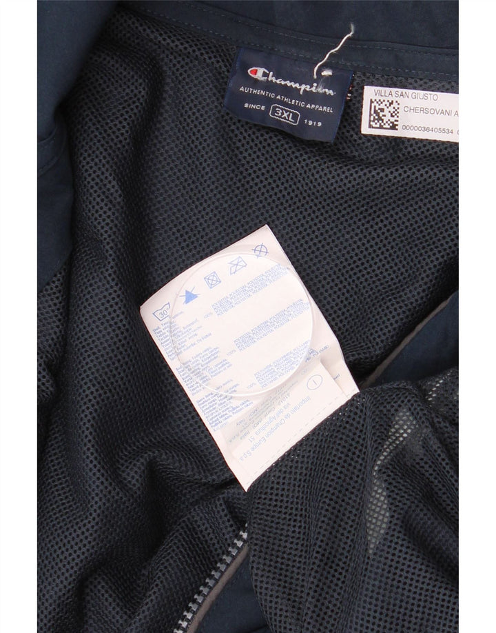 Champion Chaqueta de chándal para hombre 3XL Azul marino Colorblock Poliéster