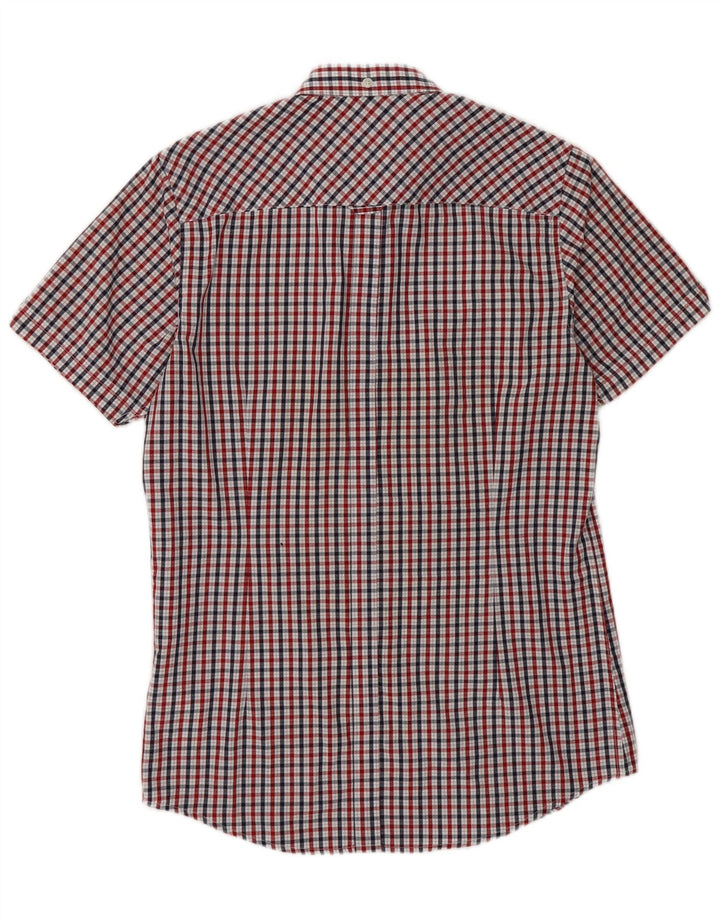 Camisa Ben Sherman Signature de manga corta para hombre, talla pequeña, cuadros multicolores