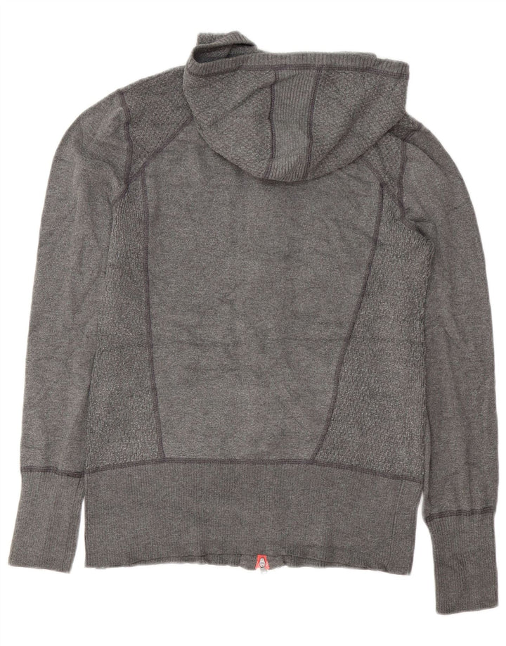 Eddie Bauer Suéter tipo cárdigan extragrande con capucha para mujer UK 10 Small Grey