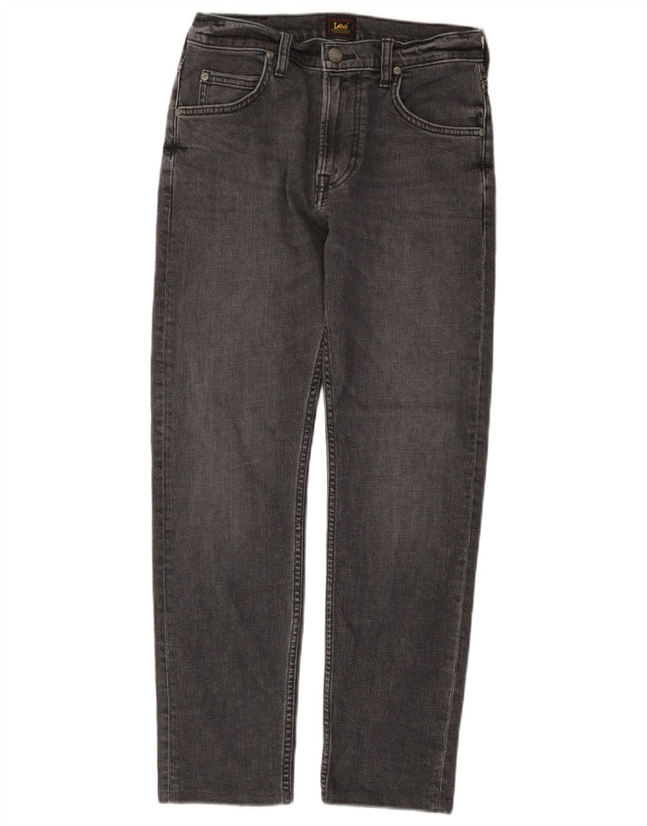 Lee Vaqueros Rectos Rider Para Hombre W28 L28 Algodón Gris