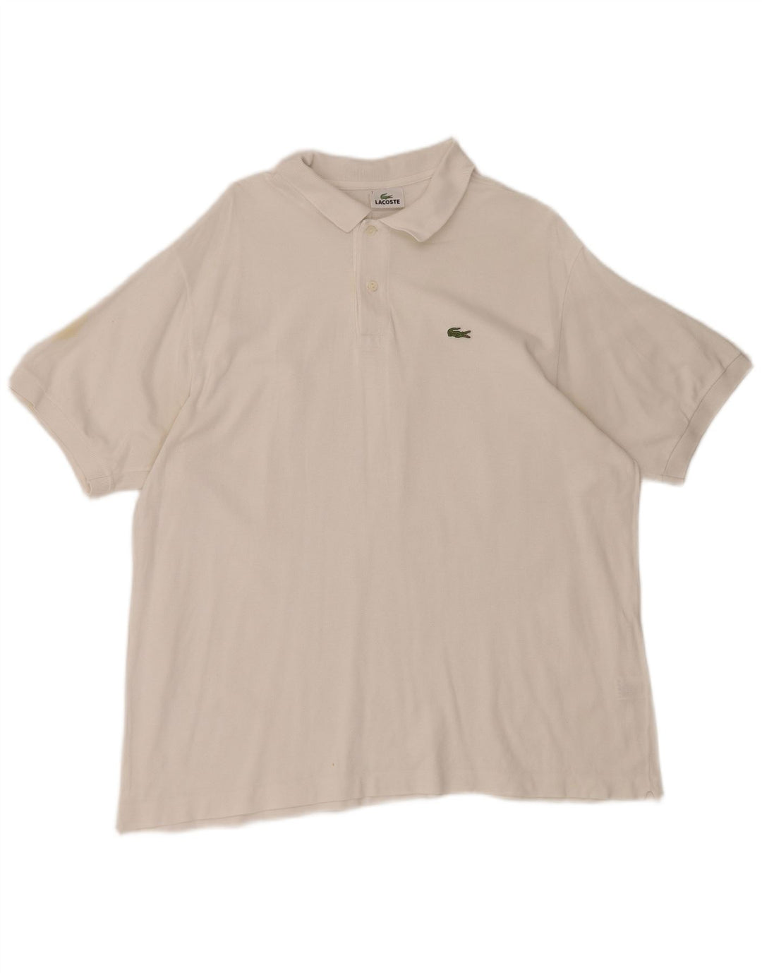 Polo Lacoste para hombre talla 7 2XL algodón blanco