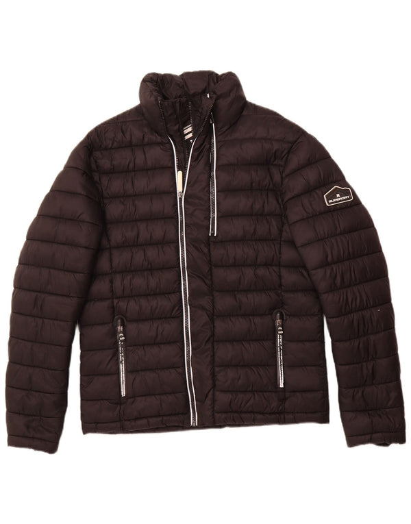 Superdry Chaqueta acolchada para hombre ES 38 Mediana Nylon negro