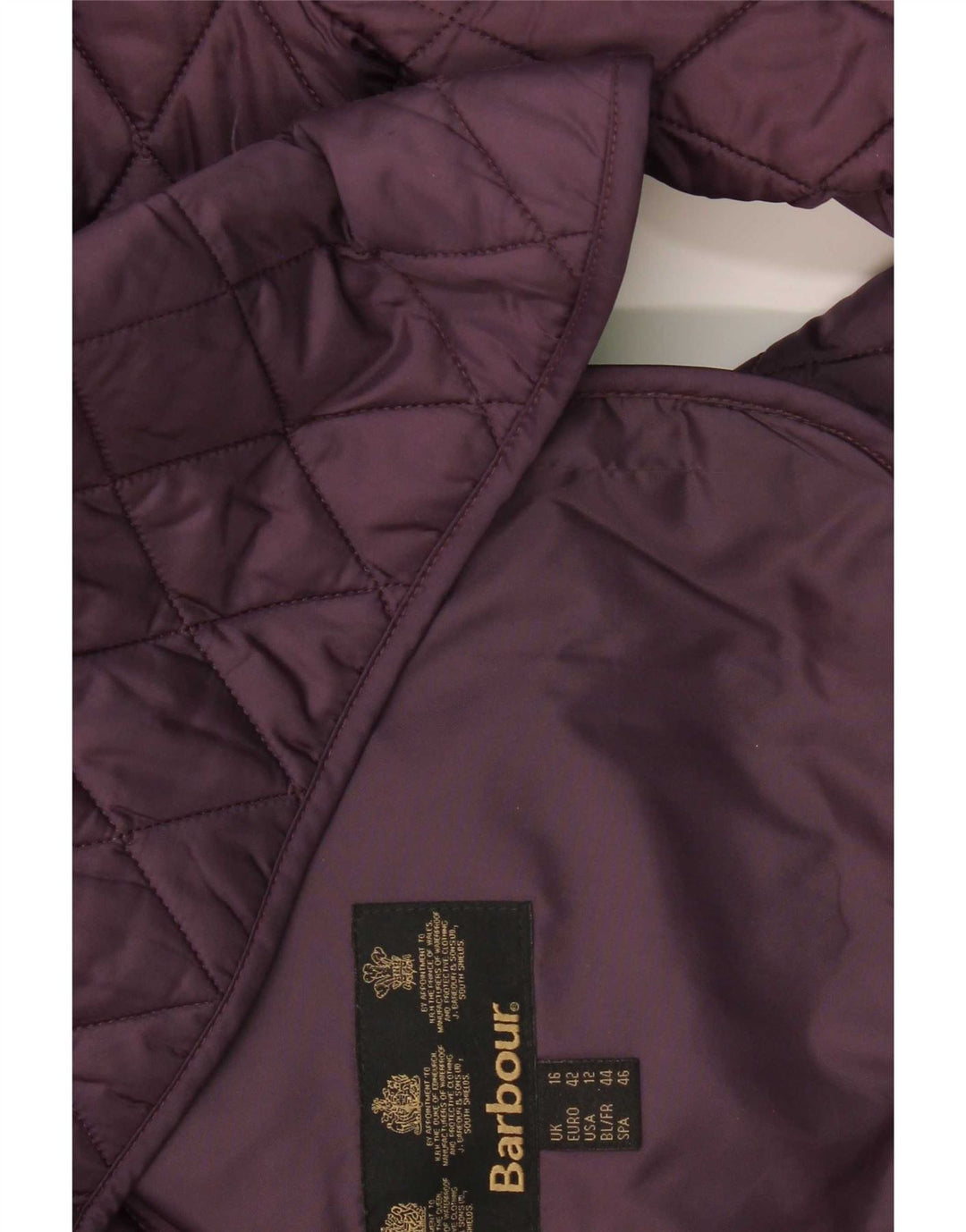 Chaqueta acolchada para mujer Barbour UK 46 Large Purple Polyamide
