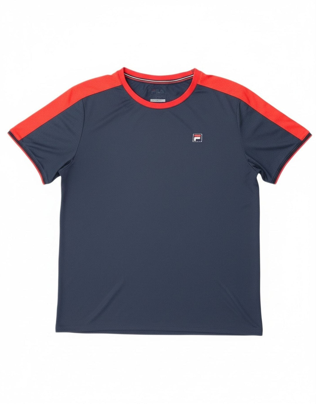 Fila Camiseta para hombre Top 2XL Azul marino Colorblock Poliéster