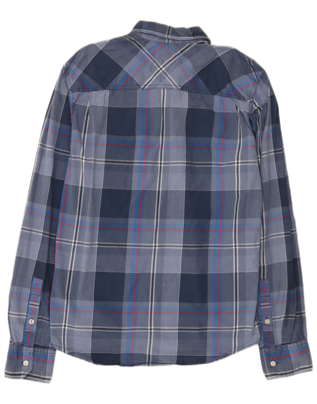 Camisa Tommy Hilfiger para hombre de algodón a cuadros azules grandes