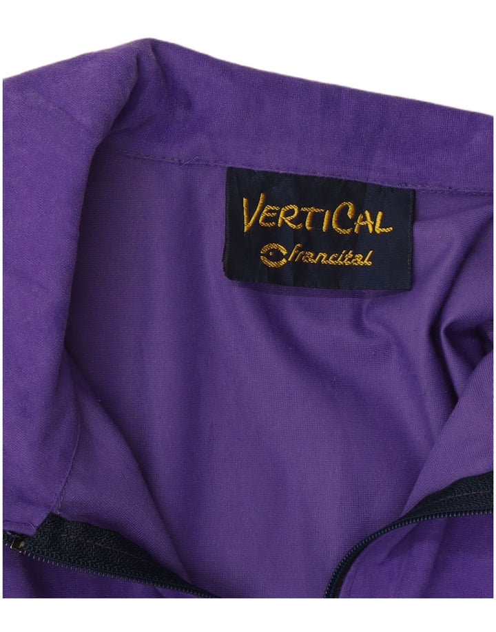 VERTICAL Chaqueta superior de chándal de terciopelo para hombre Bloque de color morado medio