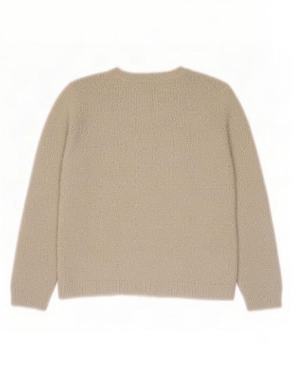 Marks & Spencer Suéter Gráfico con Cuello Redondo para Mujer UK 40 XL Off White