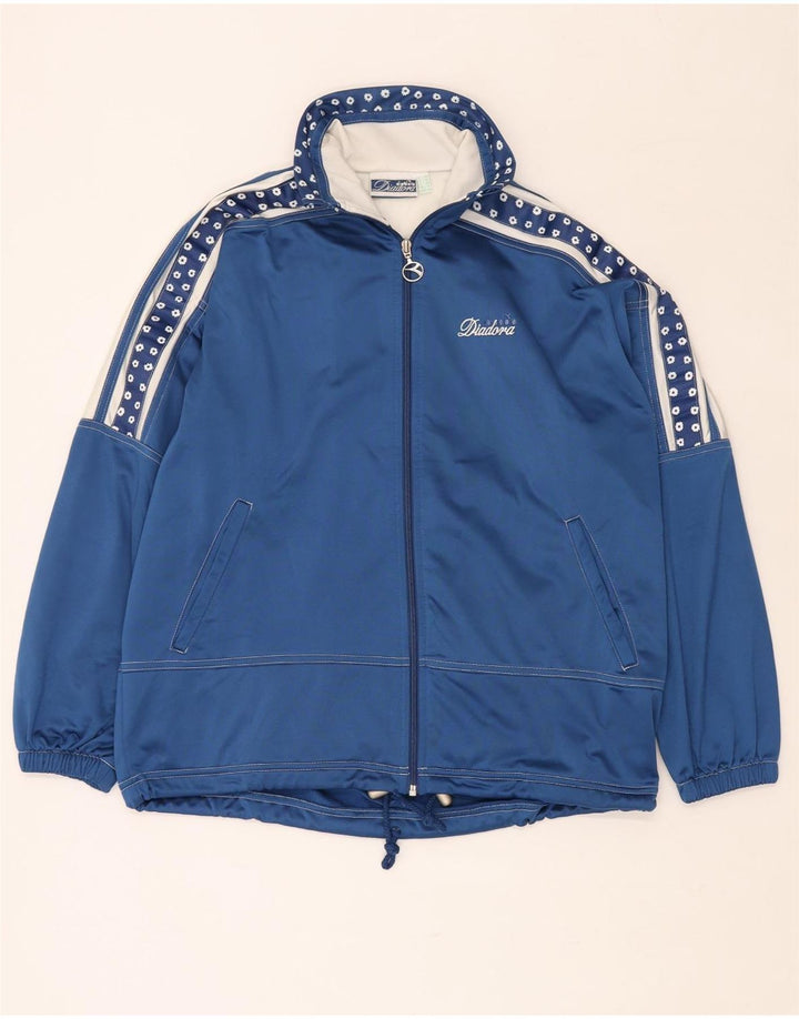 DIADORA Chaqueta superior de chándal extragrande para mujer UK 42 Azul medio Floral