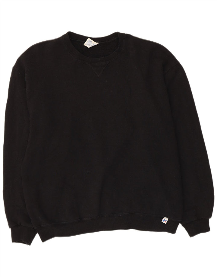 Russell Athletic - Sudadera para mujer, talla 40, talla grande, algodón negro