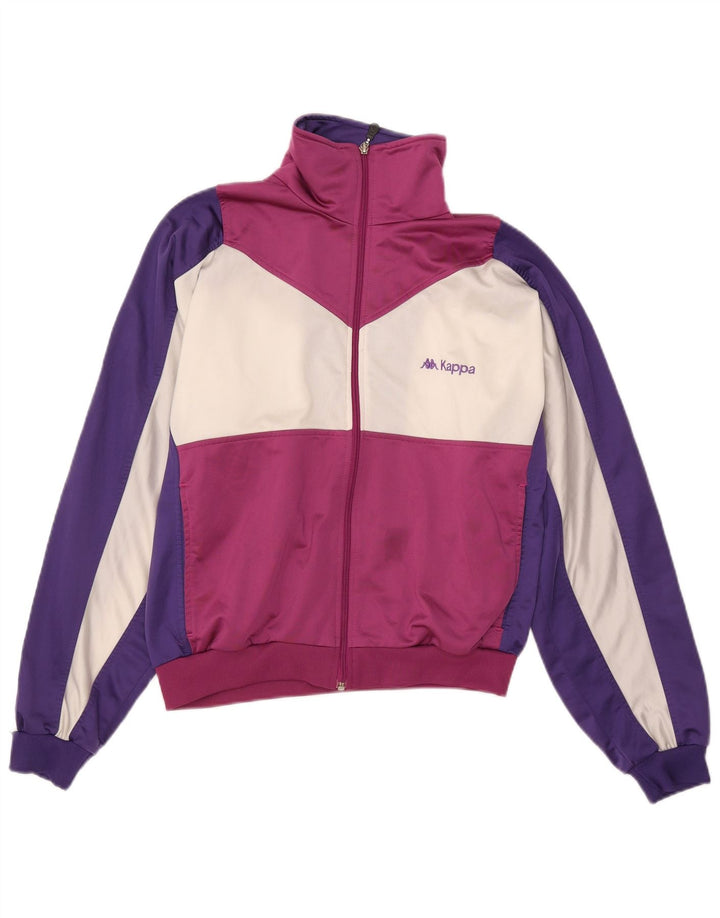 KAPPA Chaqueta superior de chándal gráfico para mujer UK 40 Mediano Multicolor