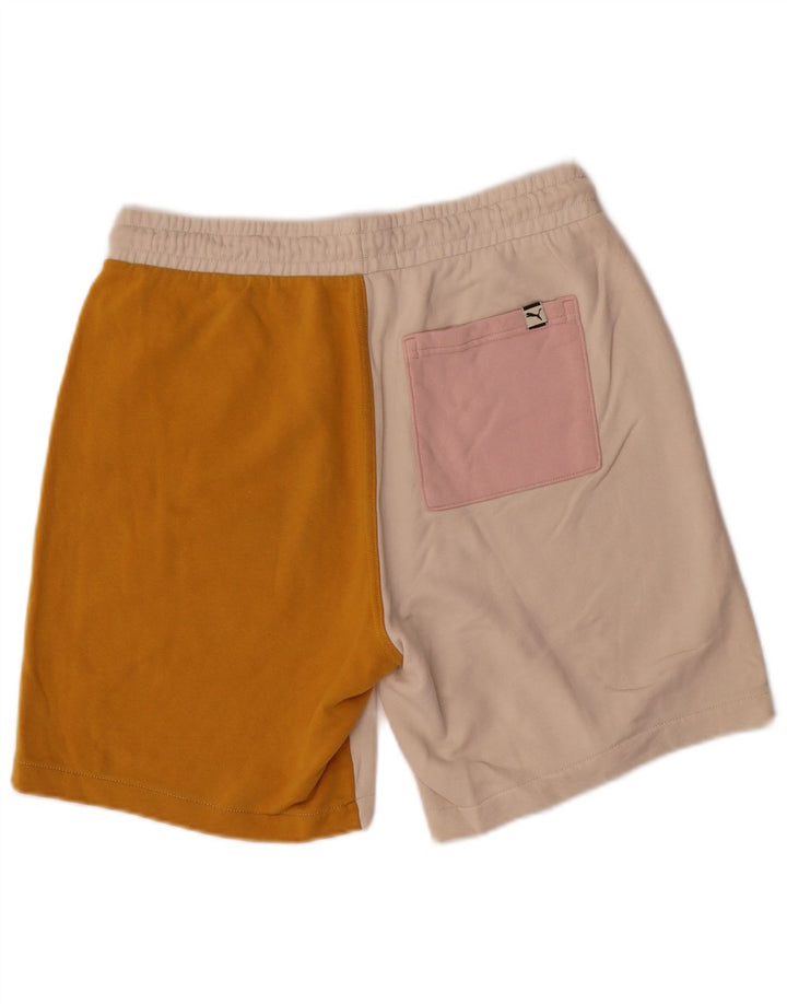 Pantalones cortos deportivos Puma para hombre de algodón color block mediano multicolor
