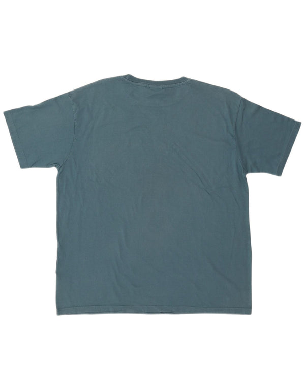 WEIRD FISH Camiseta gráfica para hombre Top XL Algodón azul