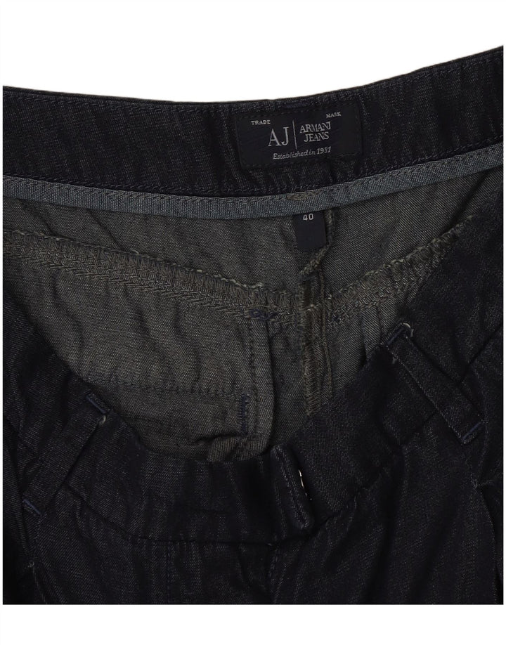 Armani Jeans rectos para mujer IT 40 Small W30 L25 Azul marino