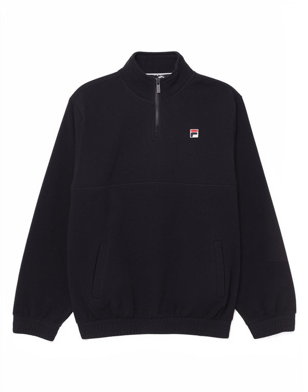 Fila Hombre Zip Neck Fleece Jumper Medium Azul Marino