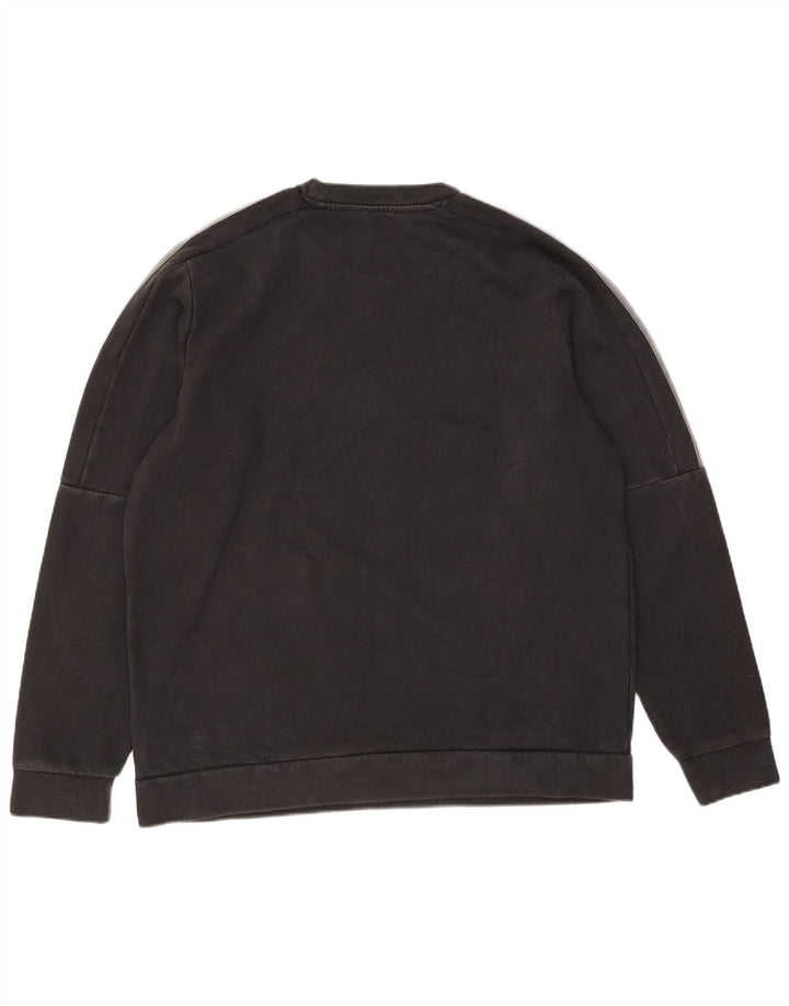 Adidas Hombre Sudadera Jumper Grande Negro Algodón