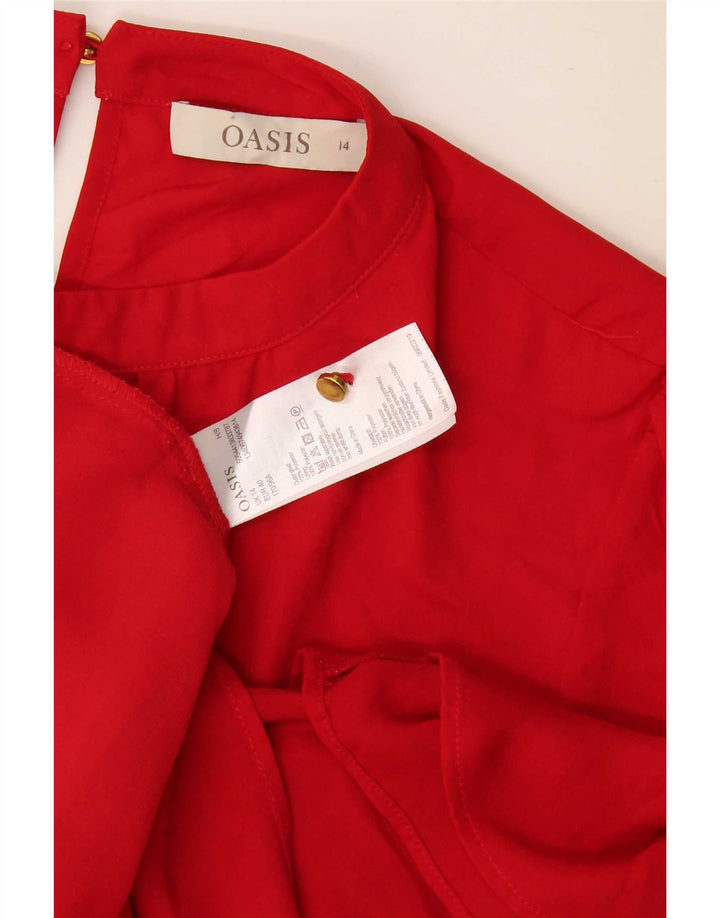Blusa Oasis para mujer Top UK 44 Poliéster rojo grande