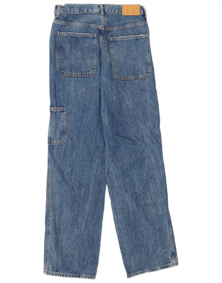 Zara Jeans rectos cargo para hombre EU 38 Small W30 L33 Azul marino