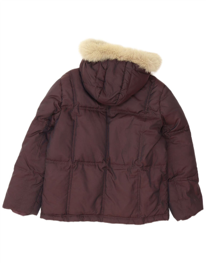 Fila Chaqueta Acolchada Con Capucha Para Mujer IT 46/48 Large Marrón Poliamida