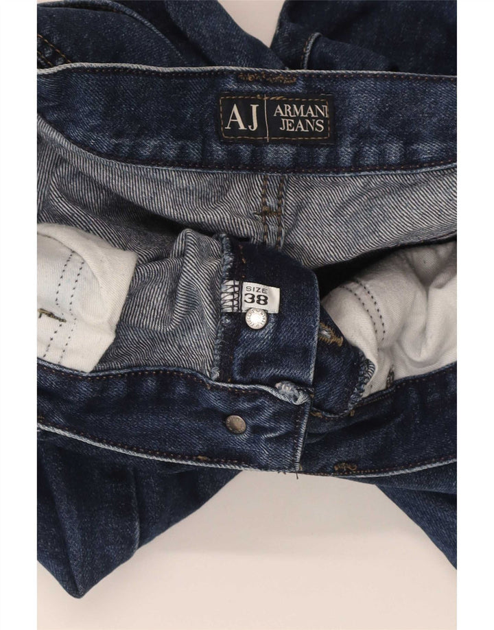 Armani Jeans Rectos Hombre W38 L34 Algodón Azul Marino