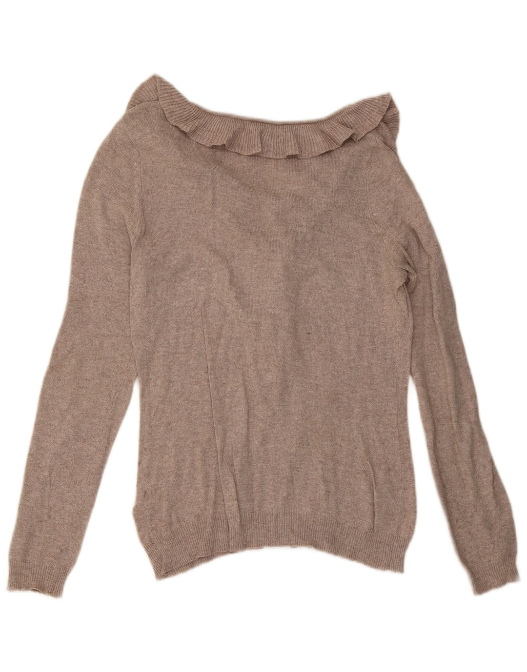 Zara Jersey con cuello en V y volantes en la parte delantera para mujer