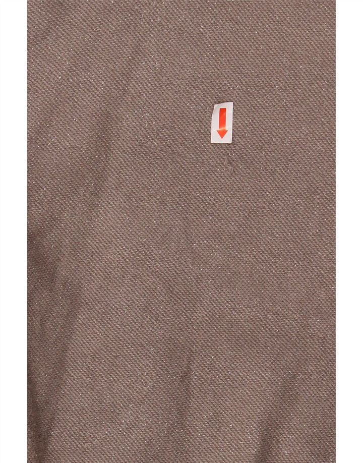 ZARA Suéter tipo jersey de gran tamaño con cuello barco para mujer UK 10 Small Gris