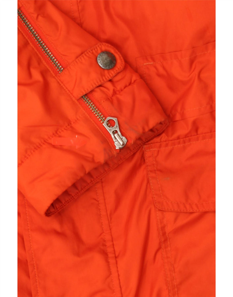 POLO RALPH LAUREN Mens Hooded Military Padded Coat UK 38 Medium Orange Vintage Polo Ralph Lauren and Second-Hand Polo Ralph Lauren from Messina Hembry 