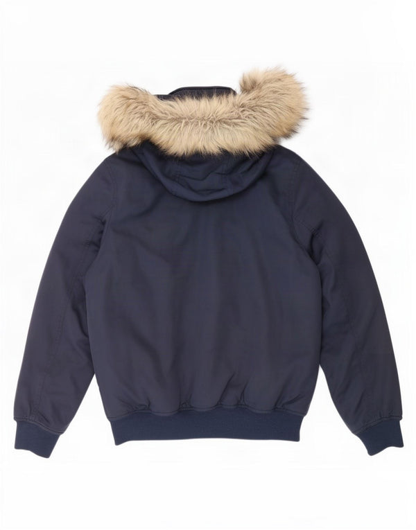 Tommy Hilfiger Chaqueta acolchada con capucha para hombre UK 34 XS Poliéster azul marino