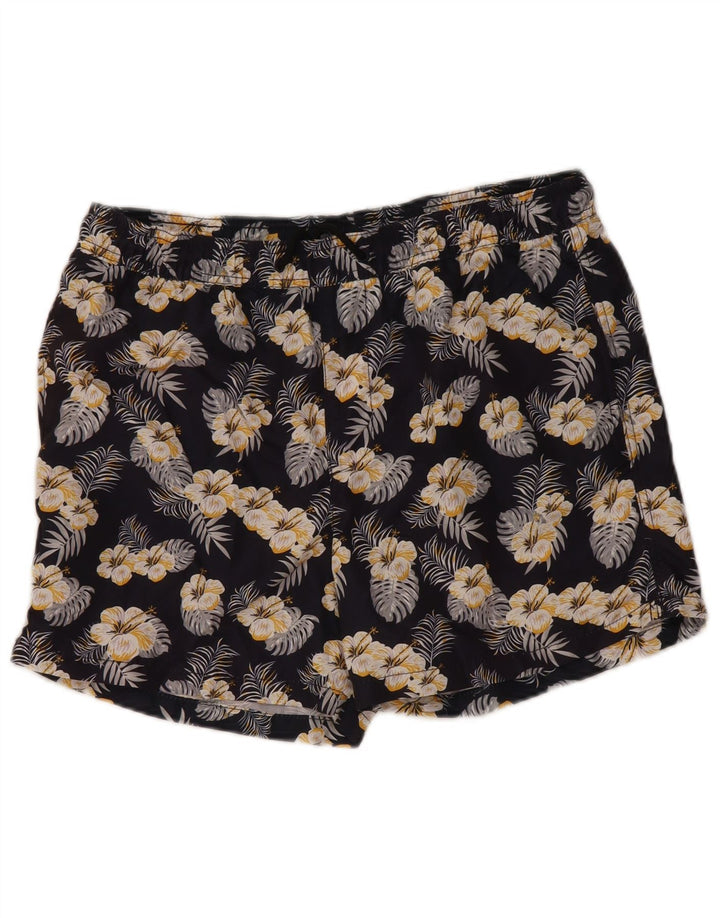 Jack & Jones Hombre Bañador Shorts Mediano Azul Marino Floral Poliéster