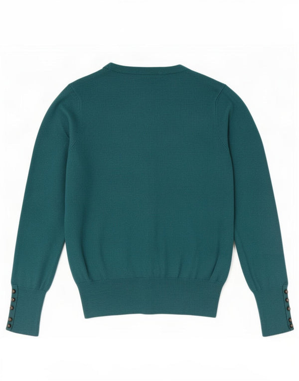 Marks & Spencer Suéter tipo cárdigan para mujer UK 46 Viscosa verde grande
