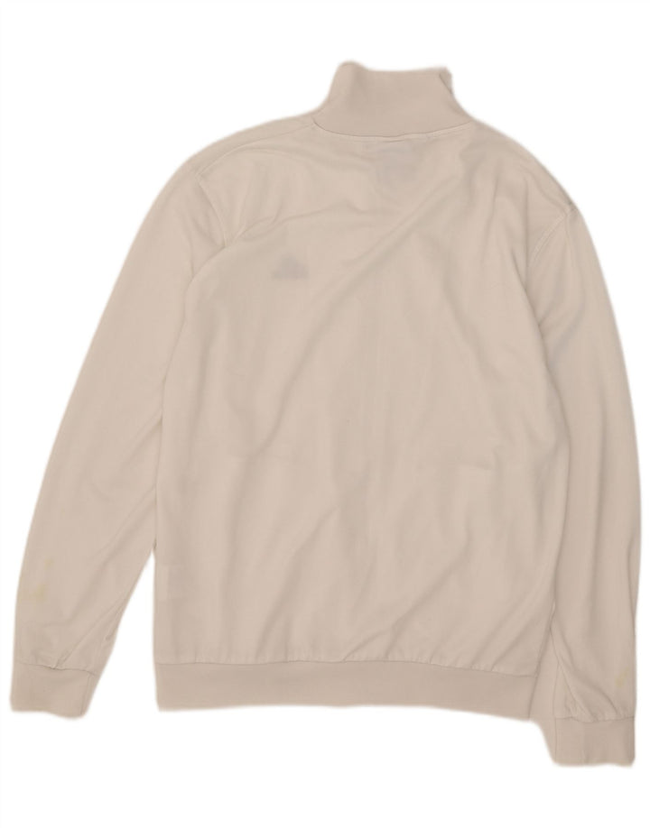 Adidas Hombre Chándal Top Chaqueta Grande Poliéster Blanco