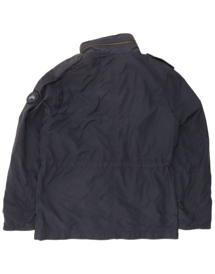 Timberland Chaqueta utilitaria con capucha para hombre UK 38 Medium Azul marino Algodón