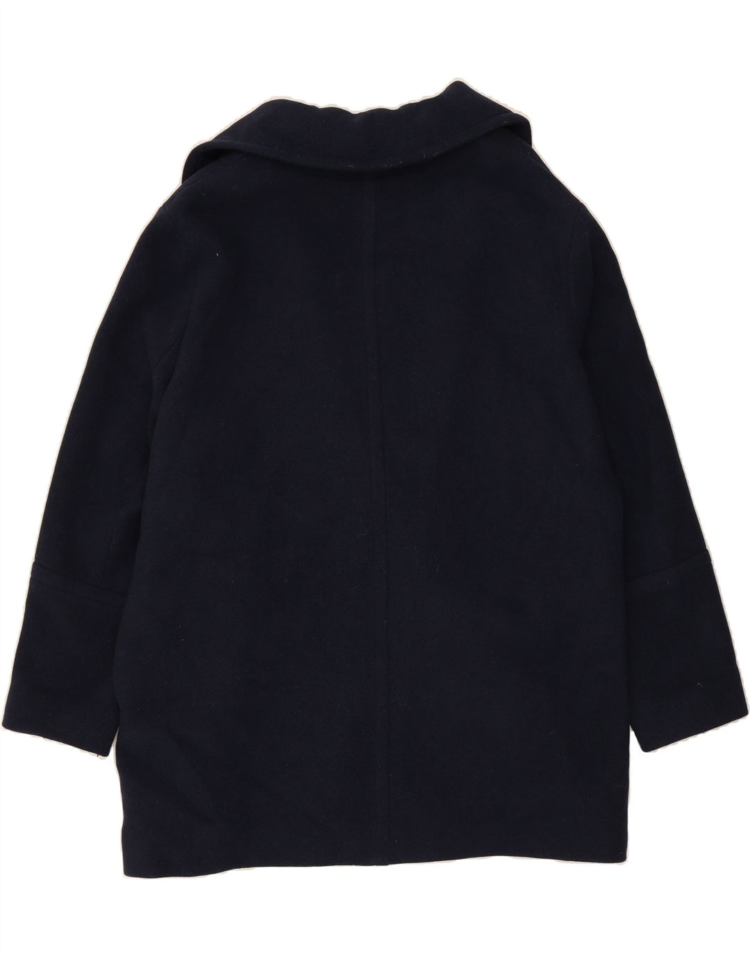 MARKS & SPENCER Womens Double Breasted Coat UK 22 3XL Navy Blue Polyester Vintage Marks & Spencer and Second-Hand Marks & Spencer from Messina Hembry 